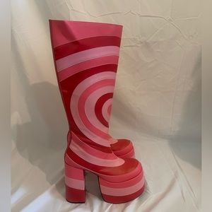 Valentines Powerpuff girls heart platform boots
